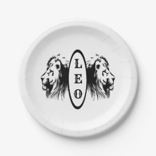 Leo the Lion Bookended Zodiac Paper Plates