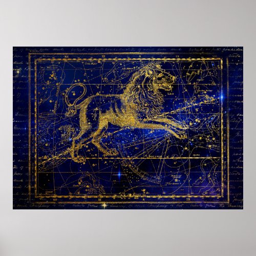 leo the lion constellation poster