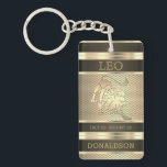 Leo the Lion in Black and Gold Mesh Keychain<br><div class="desc">Keychain. Leo is the Fifth Sign of the Zodiac and Includes all Individuals Born from July 23rd - August 22nd. Leo's Symbol is The Lion. Leo's Personality Traits are Warm Hearted, Generous, Loving, Enthusiastic and Bossy. Leo's Birthstone is the Peridot and Leo's Ruling Planet is the Sun. 📌If you need...</div>