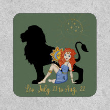 Leo the Lion Patch with Lion Silhouette & Woman