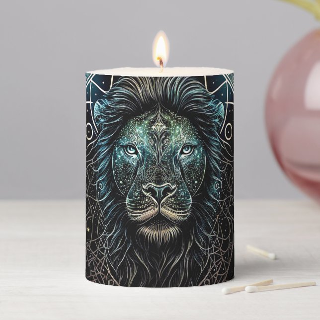 Leo the Lion Pillar Candle (In Situ)