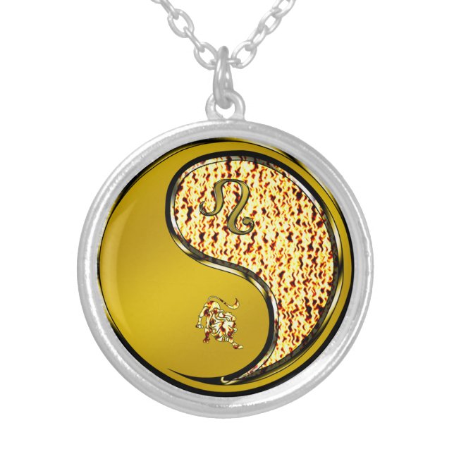 Leo the Lion Silver Plated Necklace (Front)