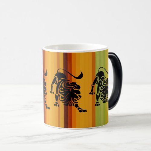 Leo The Lion Symbol Silhouette Magic Mug