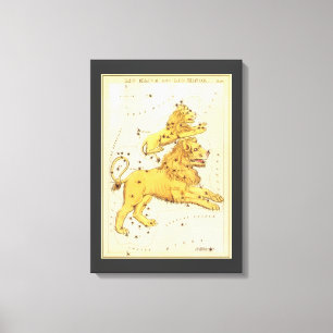 Leo the Lion Vintage Constellation Urania's Mirror Canvas Print