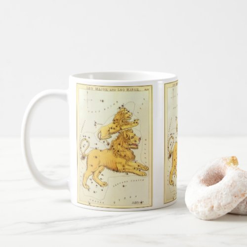 Leo the Lion Vintage Constellation Uranias Mirror Coffee Mug