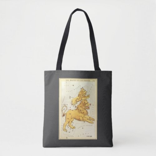 Leo the Lion Vintage Constellation Uranias Mirror Tote Bag