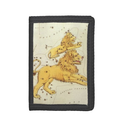 Leo the Lion Vintage Constellation Uranias Mirror Tri_fold Wallet