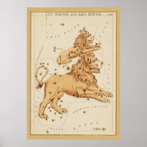Leo The Lion _ Vintage Sign of the Zodiac Image