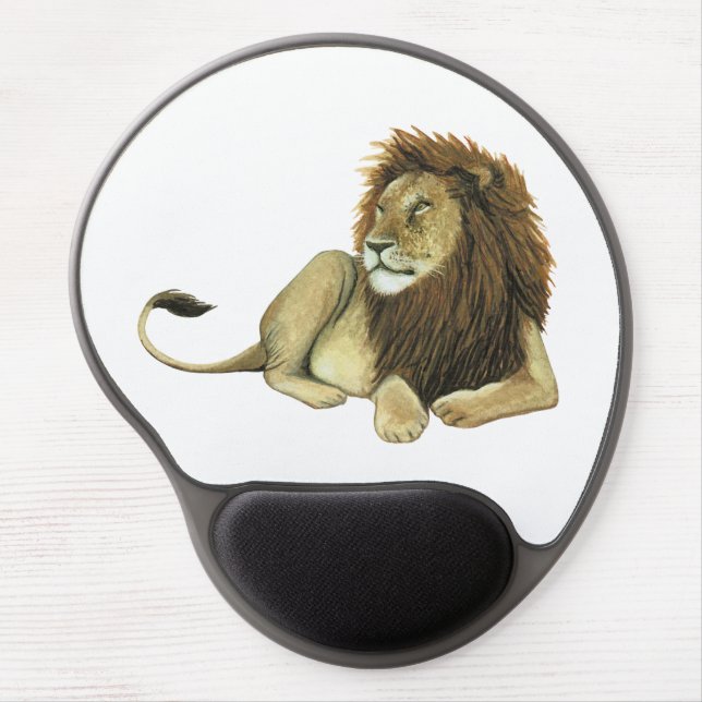 Leo the Lion zodiac astrology star sign birthday Gel Mouse Pad (Front)