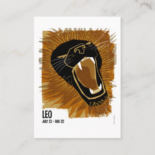 Leo the Lion Zodiac Business Card