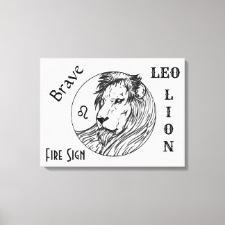 Leo The Lion Zodiac Canvas Print