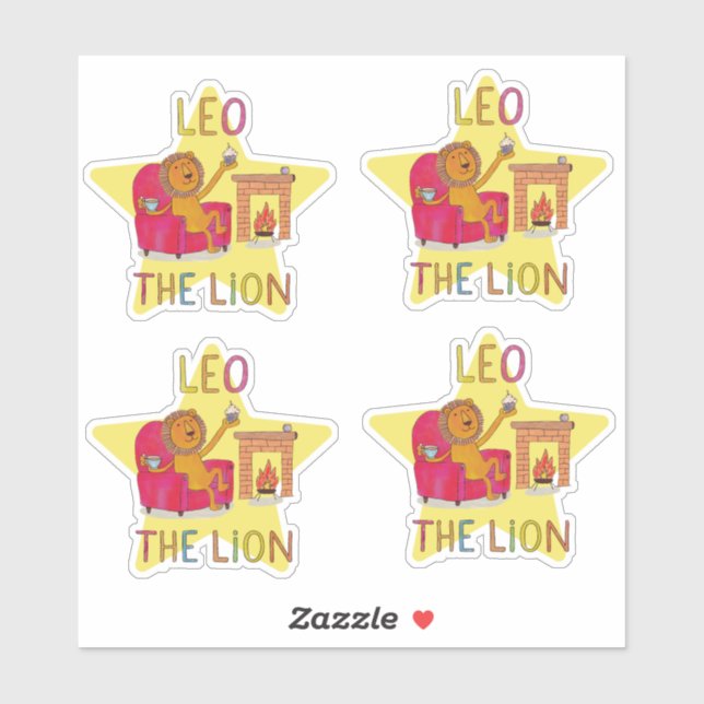 Leo the Lion zodiac cute lion Sticker (Sheet)