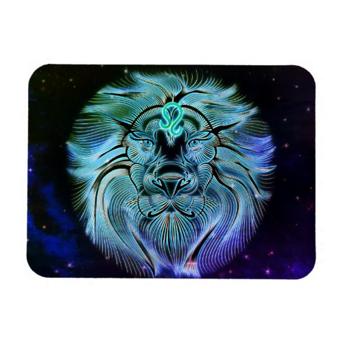 leo the lion zodiac magnet