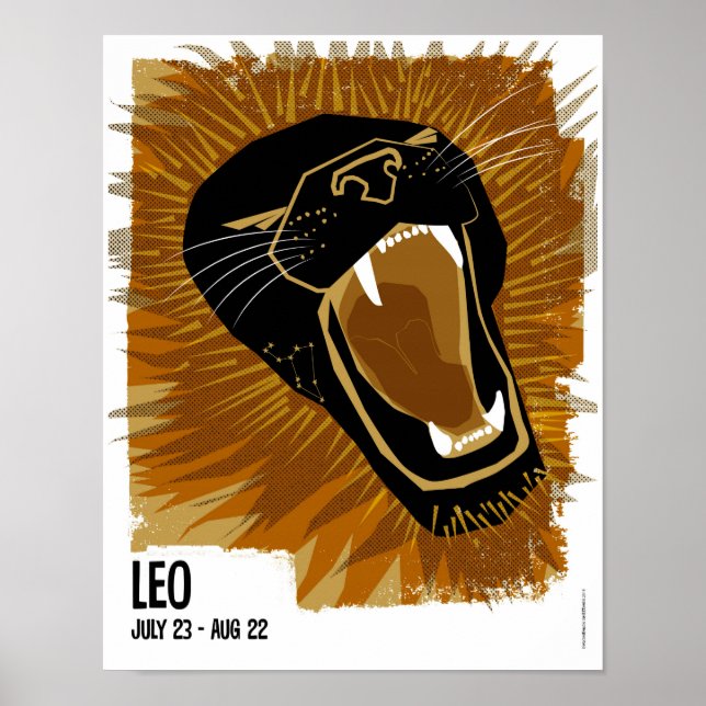 Leo the Lion Zodiac Poster (Front)
