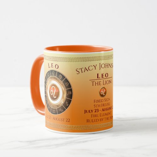 LEO _ The Lion Zodiac Sign Coffee Mug