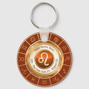 LEO - The Lion Zodiac Sign Keychain