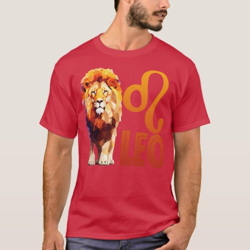 Leo the Lion Zodiac Sign T_Shirt