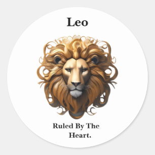 Leo The Lion: Zodiac's Fiery Birth Sign Classic Round Sticker