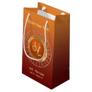 Leo - The Lion's Horoscope Symbol Small Gift Bag