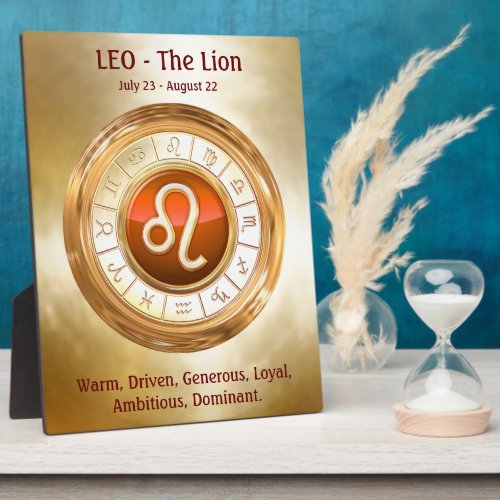 LEO _ The Lions Zodiac Sign Personality Traits Plaque