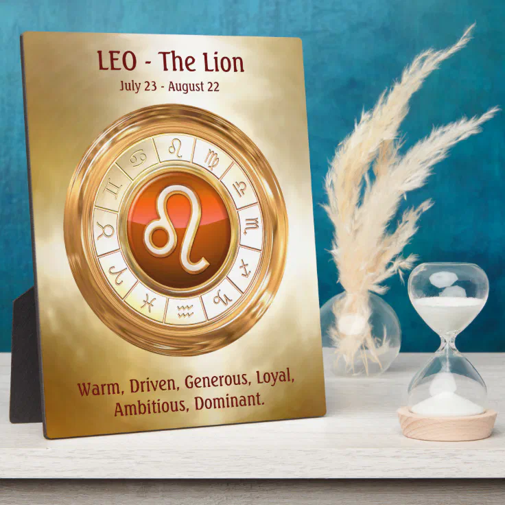 Leo The Lion S Zodiac Sign Personality Traits Plaque Zazzle Leo The Lion S Zodiac Sign Personality Traits Plaque Zazzle