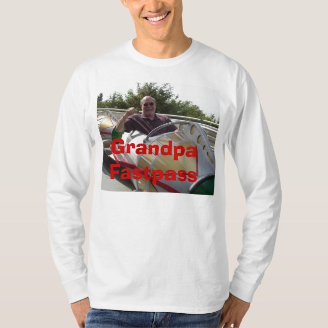 Leo the Race Car Man, Grandpa Fastpass T-Shirt (Front)
