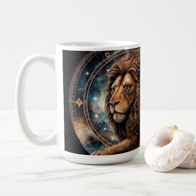 Leo-Themed Nutritional Value Coffee Mug (With Donut)