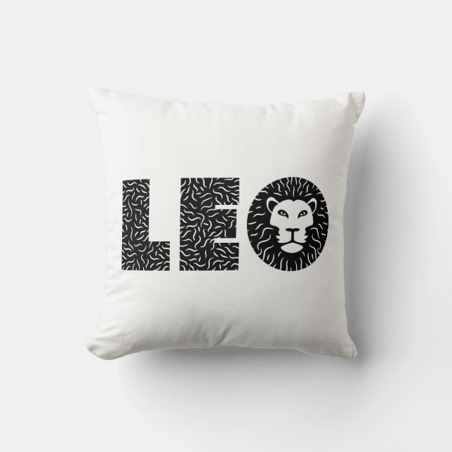 Leo Throw Pillow (Front)
