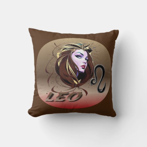 Leo Throw Pillow 16x16