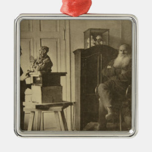 Leo Tolstoy and the sculptor Prince Paolo Metal Ornament