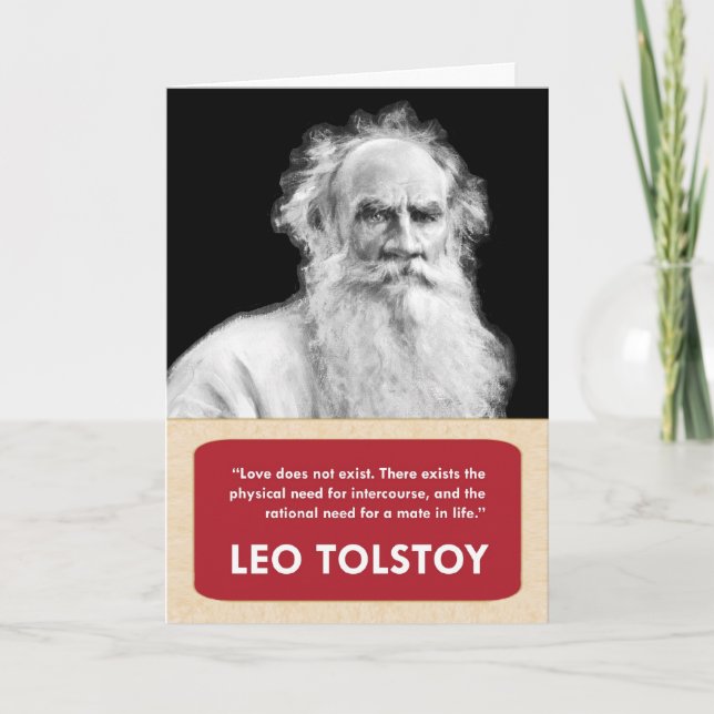 Leo Tolstoy Anti-Valentine's Day Card (Front)