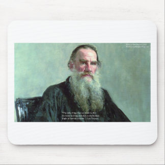 Leo Tolstoy "Know Nothing" Quote GIfts Tees Cards Mouse Pad