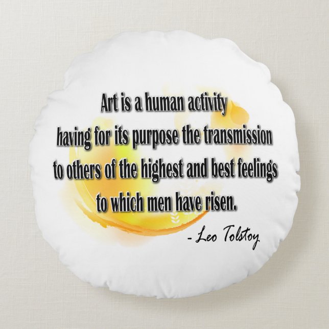 Leo Tolstoy Round Pillow (Front)
