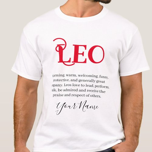 Leo  traits and Zodiac sign  T_Shirt