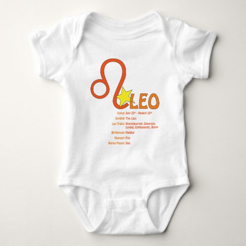 Leo Traits Baby Baby Bodysuit