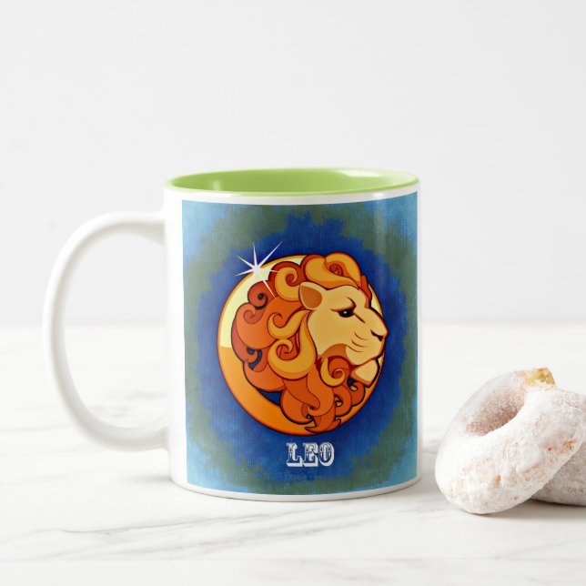 Leo Two-Tone Coffee Mug (With Donut)