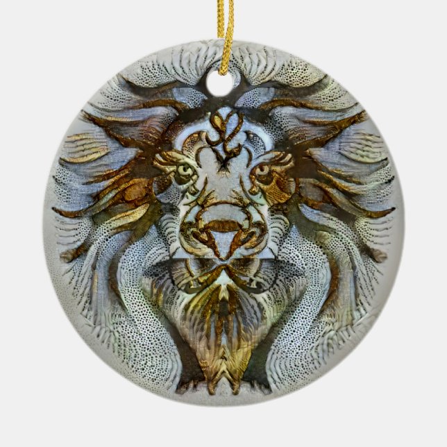 Leo Venice Ceramic Ornament (Front)