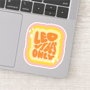 Leo Vibes Only Soft Girl Aesthetic Horoscope Sticker