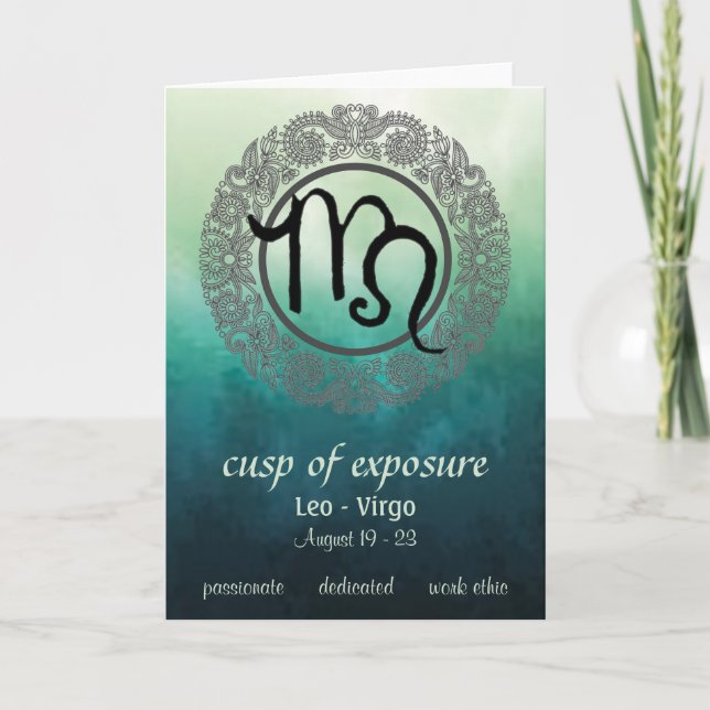 Leo-Virgo Cusp Blank Greeting Card (Front)