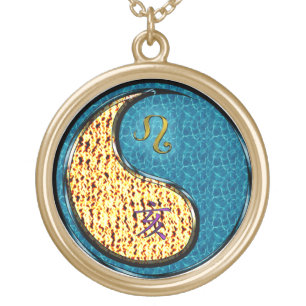 Leo & Water Boar Gold Plated Necklace