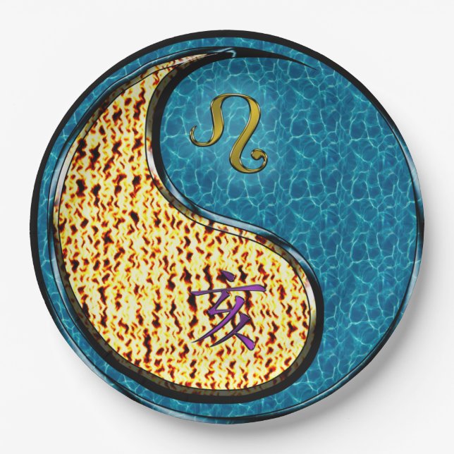 Leo & Water Boar Paper Plates (Front)