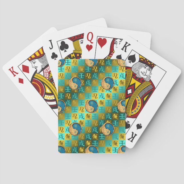 Leo & Water Dog Poker Cards (Back)