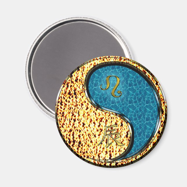 Leo & Water Dragon Magnet (Front/Back)