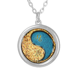 Leo & Water Dragon Silver Plated Necklace