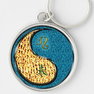 Leo & Water Goat Keychain