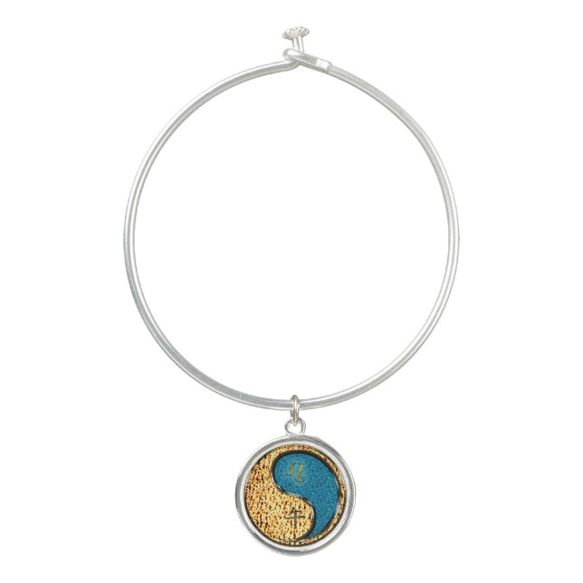 Leo & Water Horse Bangle Bracelet (Front)