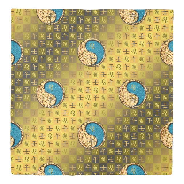 Leo & Water Horse Duvet Cover (Front)
