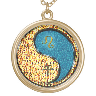 Leo & Water Horse Gold Plated Necklace