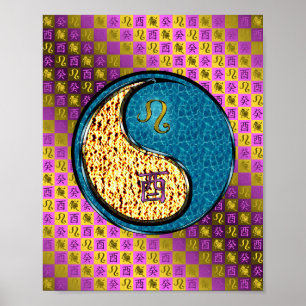 Leo & Water Rooster Poster