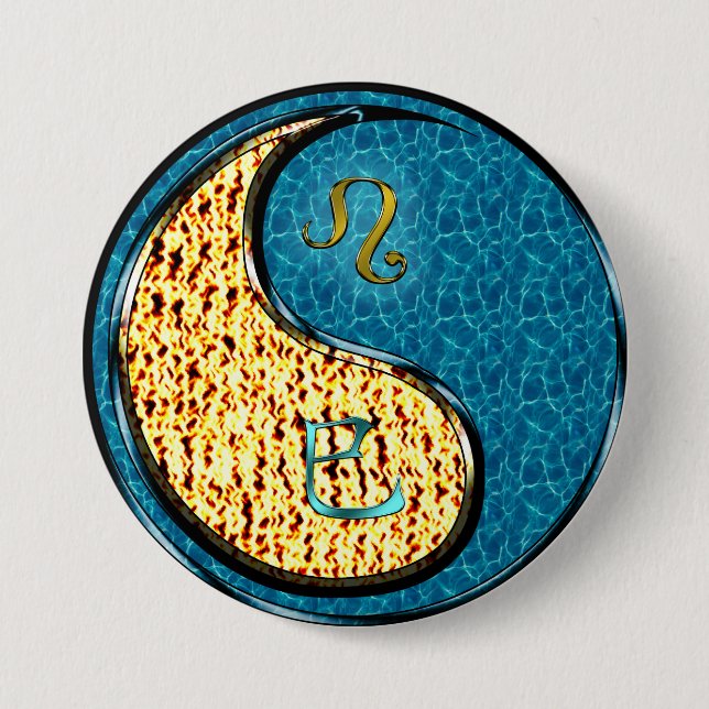 Leo & Water Snake Button (Front)